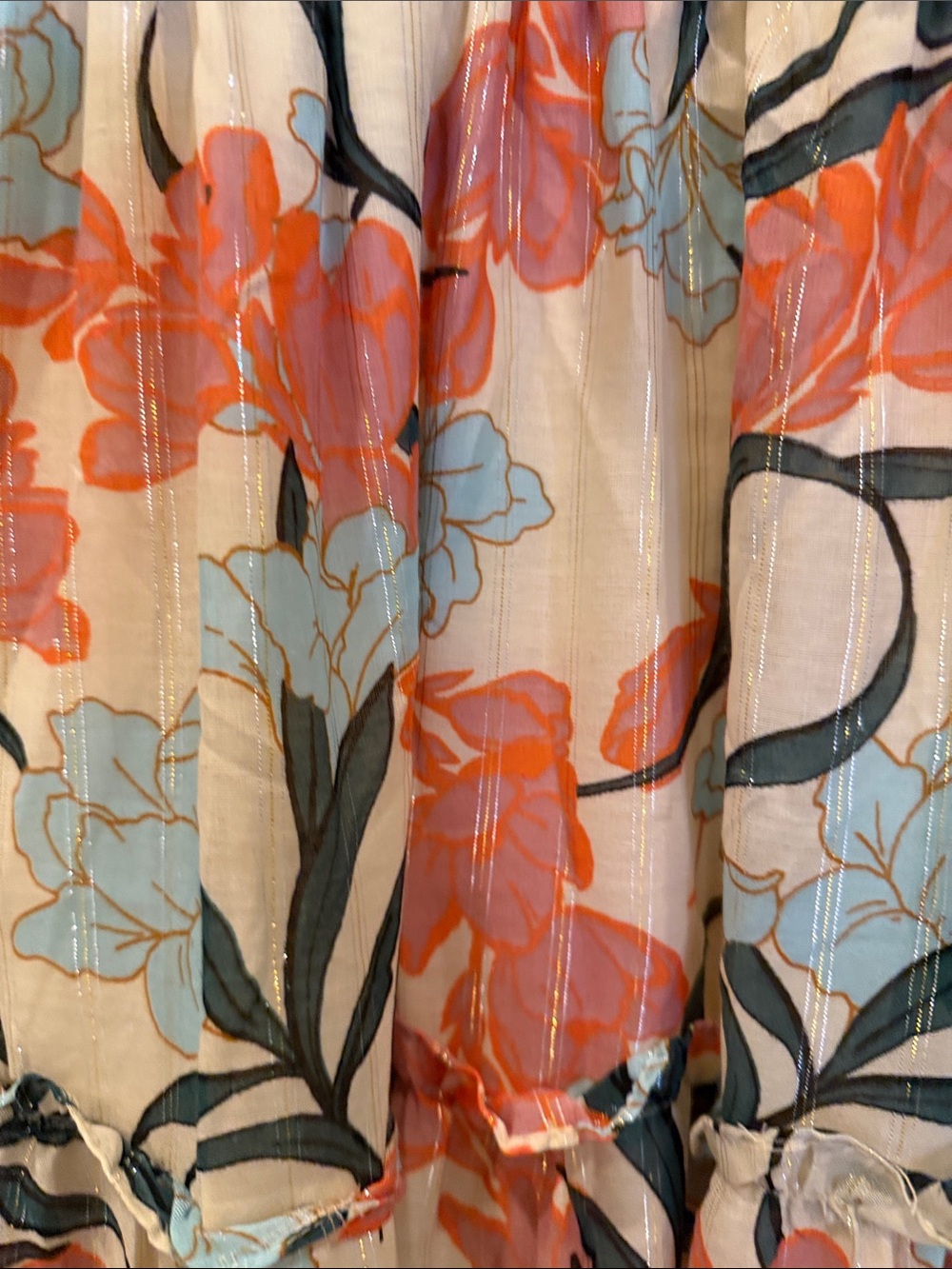 Band of the Free Tiered Floral Maxi Dress with Smocked Bodice Small - Picture 9 of 9